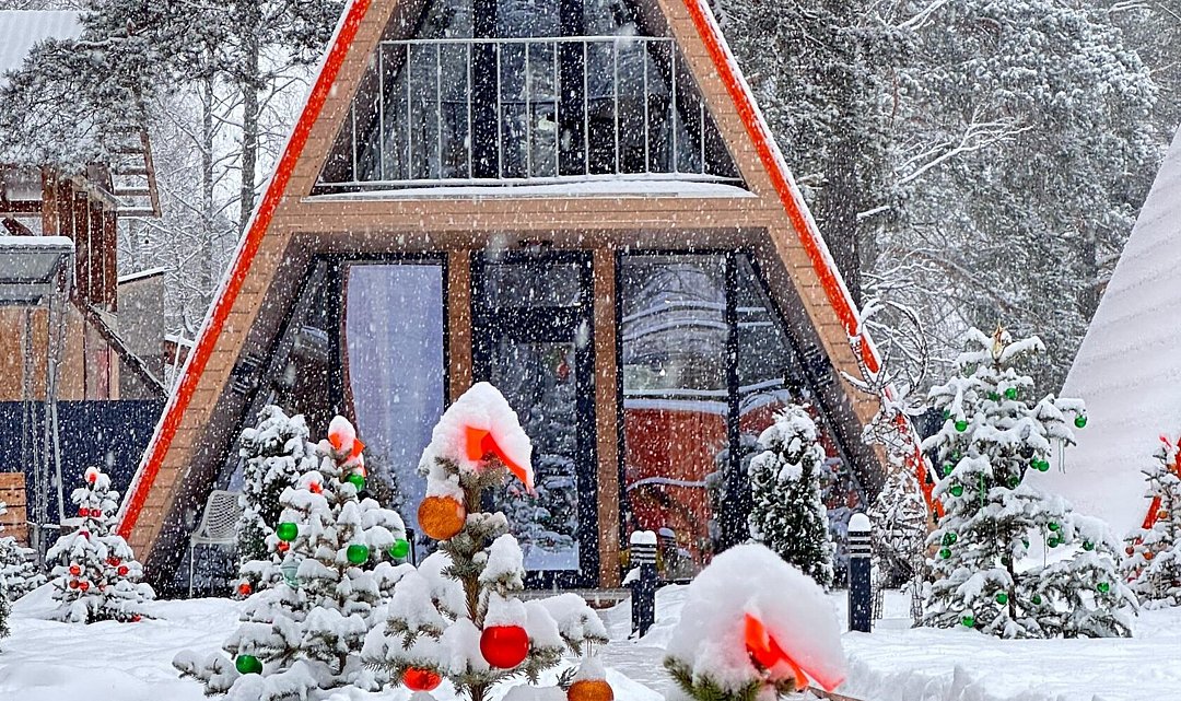 А-фрейм 4-местный (комфорт+) вид на горы