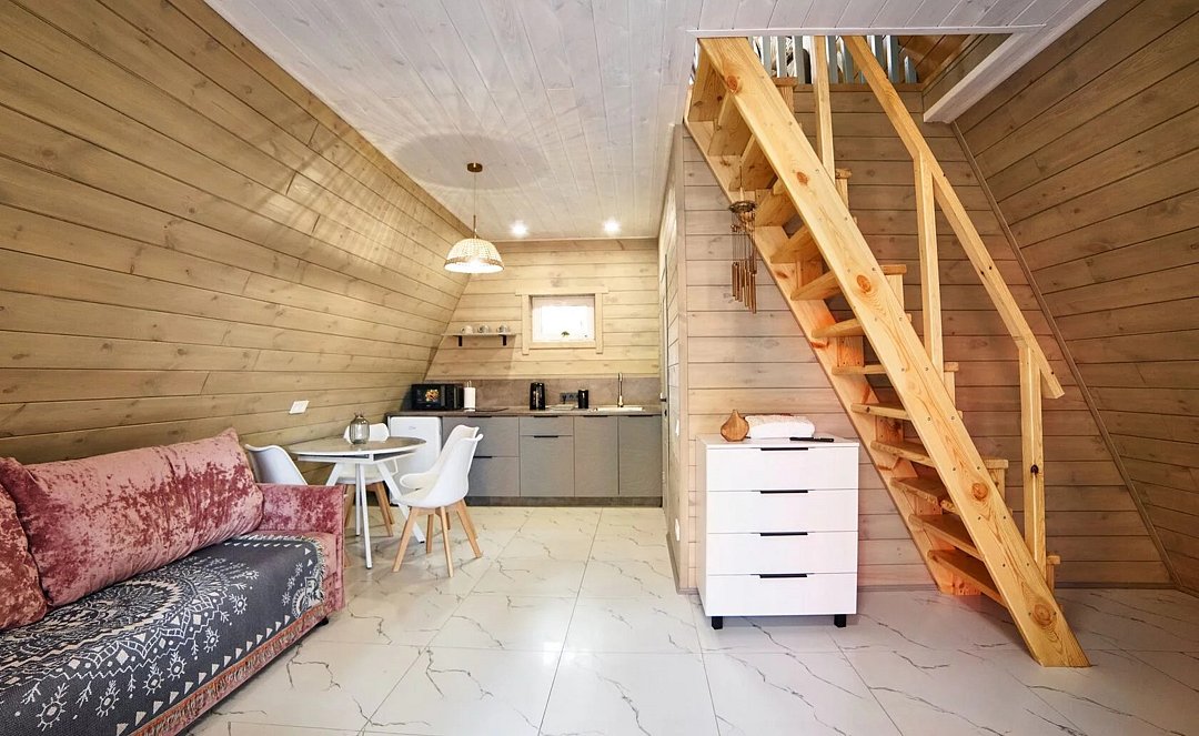 А-фрейм 5-местный (комфорт) вид на бассейн