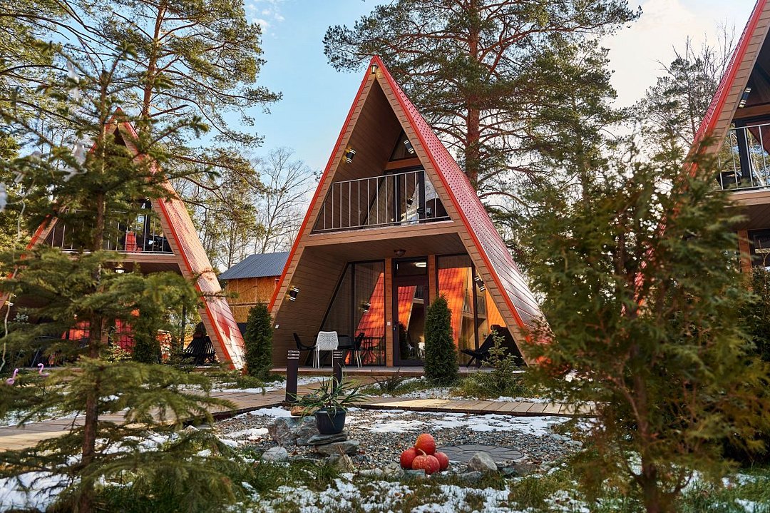 А-фрейм 5-местный (комфорт) вид на бассейн