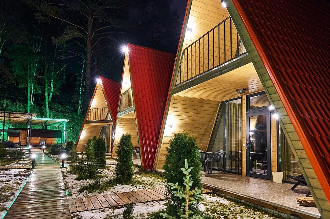 А-фрейм 5-местный (комфорт) вид на бассейн