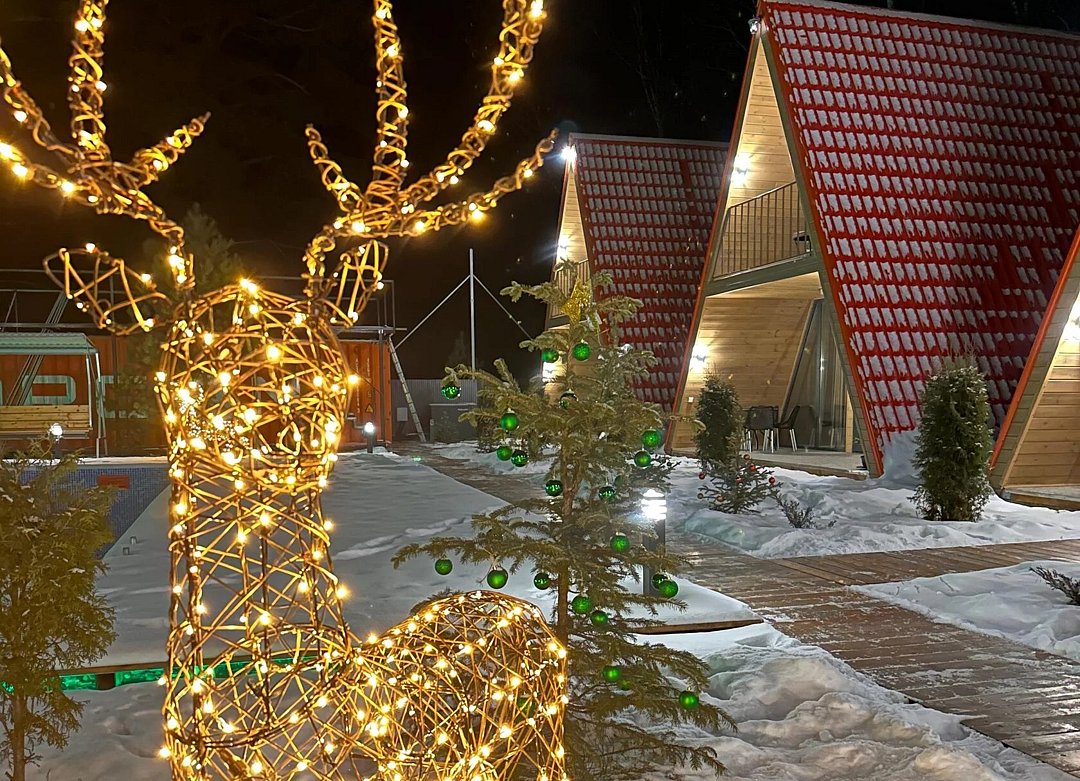 А-фрейм 5-местный (комфорт) вид на бассейн