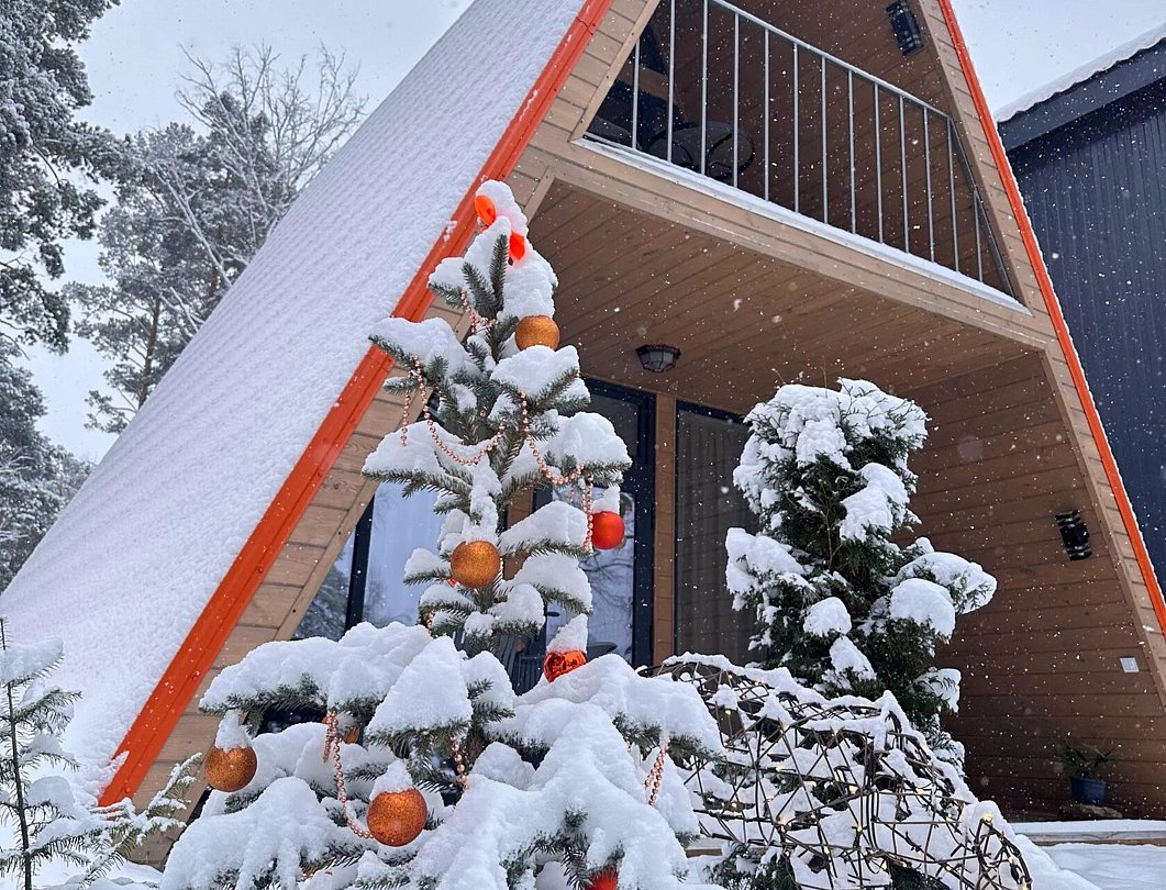 А-фрейм 5-местный (комфорт) вид на бассейн