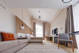 Двухместный номер Улучшенный стандарт с красивым видом из окна 2 отдельные кровати, Апарт-отель Санрайз хилл, Южно-Сахалинск