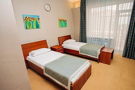 Двухместный номер с 2 отдельными кроватями, Гостиница Аврора, Магнитогорск