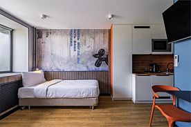 Классик с 2 односпальными кроватями и кухней, Гостиница Freedom apart hotel, Екатеринбург