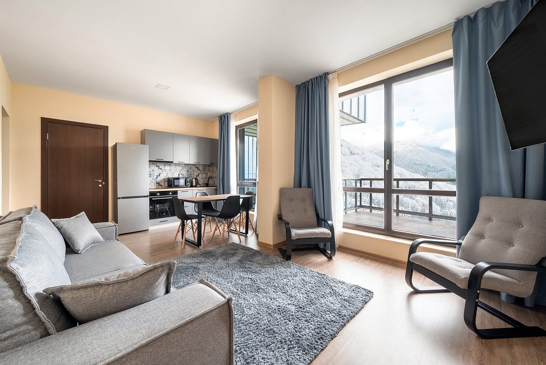 Апартаменты Улучшенный 5-местный 3-комнатный (с 2 спальнями, DBL/TWIN)