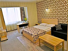 Двухместный номер Comfort с видом на город двуспальная кровать, Отель АртПлаза, Томск