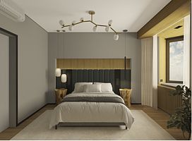 Двухместный номер Deluxe с 2 комнатами с видом на реку двуспальная кровать, Отель Столица Поморья, Архангельск