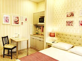Двухместная студия двуспальная кровать, Отель Бастон (корпус 1), Томск