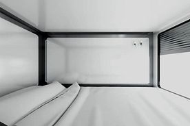 Двухместная Капсула двуспальная кровать, Капсульный Отель Qube, Москва