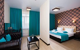 Двухместный номер Business c 1 комнатой с видом на город двуспальная кровать, Отель Hotel Brown, Комсомольск-на-Амуре
