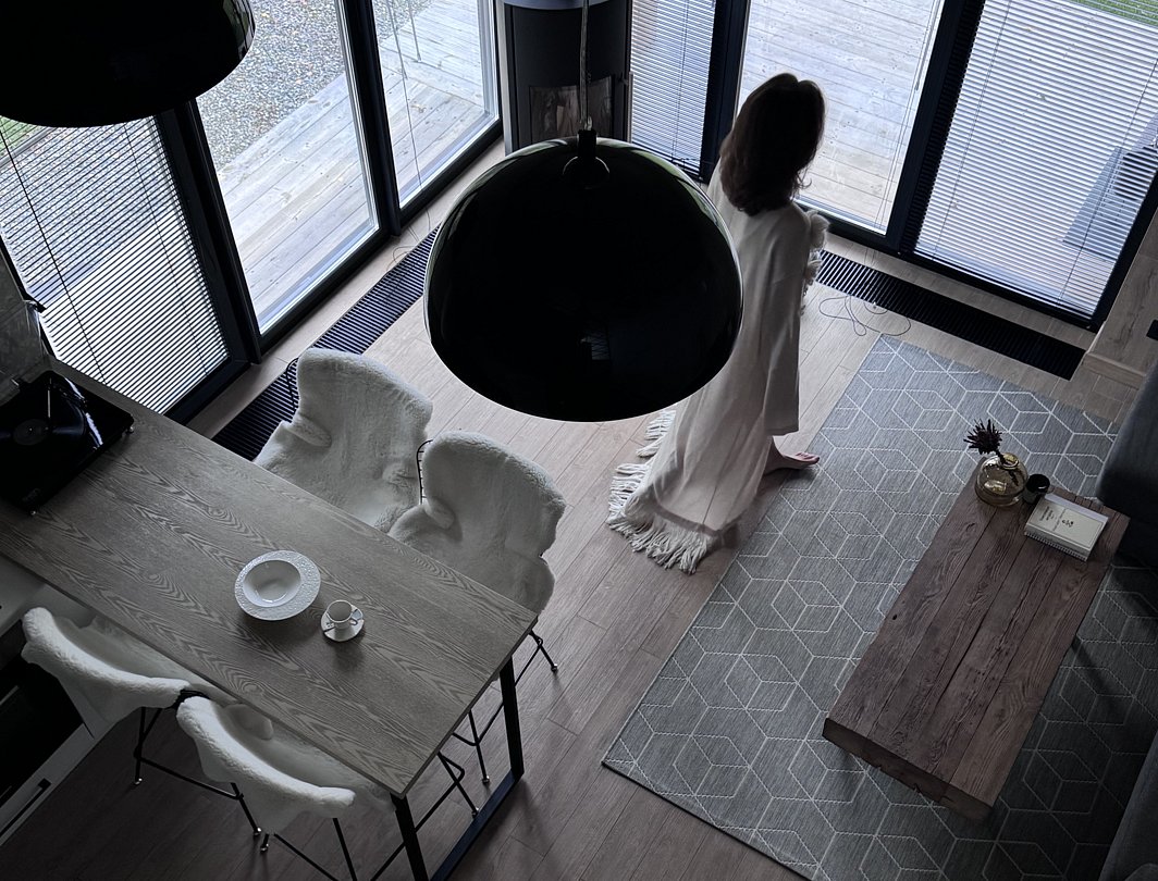 Дом 2-местный 2-комнатный (с камином и ванной на террасе)