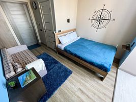 Двухместный номер Family с балконом и с видом на море двуспальная кровать, Отель Паллада, Владивосток