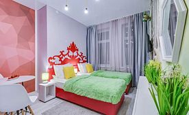 Двухместный номер Comfort с видом на город двуспальная кровать, Микс-отель Гуд Лак, Ставрополь