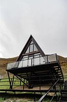 Двухместный семейный коттедж с балконом и с красивым видом из окна двуспальная кровать, Отель Mountain Saniba Eco Hotel, село Даргавс