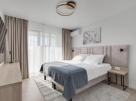 Апартаменты Евро с 3 комнатами с балконом, Апарт-отель Европа, Анапа