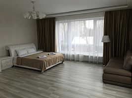Двухместная студия с красивым видом из окна двуспальная кровать, Апарт-отель Кают-компания, Кимры