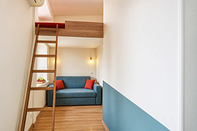 Номер Комфорт Двухуровневый Мини с видом на город, Апарт-отель Metro rooms, Москва
