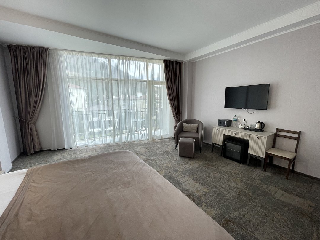 Стандартный 2-местный 1-комнатный (с балконом, вид на горы)