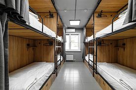 Кровать в общем номере с красивым видом из окна, Хостел Sleep Box Hostel, Барнаул