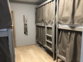 Кровать в общем номере (мужской номер) с красивым видом из окна, Хостелы Рус Донского, Уфа