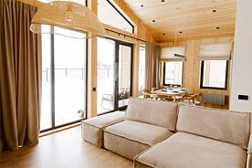 Лодж с двумя спальнями и панорамной ванной, Экоранчо Home, Можайский