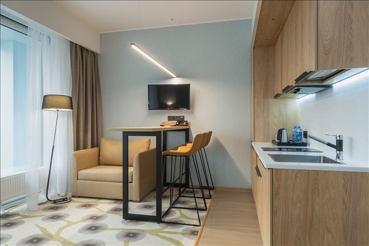 Делюкс 2-местный 1-комнатный с кухней (корпус Лето)