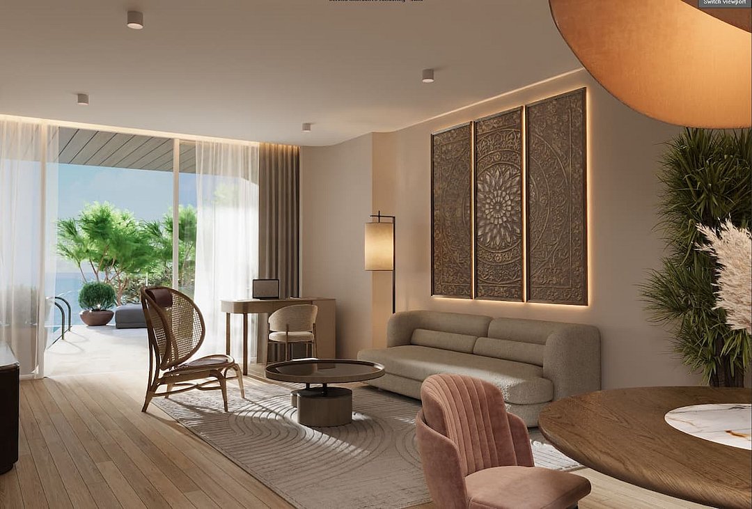 Люкс 2-местный 2-комнатный (с индивидуальным бассейном)