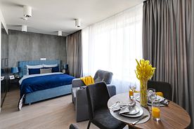 SH АпартАрбат Blue студия на 24 этаже, Гостиница Pentahotel Москва, Арбат, Москва