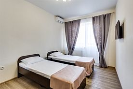 Апартаменты Делюкс с двумя односпальными кроватями, кухней и балконом, Отель Грин Холл, Ростов-на-Дону