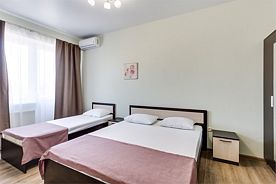 Семейные апартаменты с балконом, санузлом и кухней, Отель Грин Холл, Ростов-на-Дону