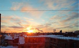 Номер с видом на крыши Петербурга, Гостиница Gutenberg Hotel, Санкт-Петербург