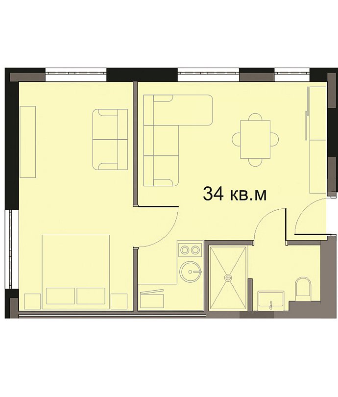 Планировка номера "Люкс"