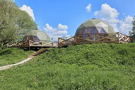 Купол с панорамным видом с купелью, Гостиница Гуляй Город, Заокский район