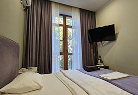 1-мест. (разм. в 2-мест.) станд. с балк. (без доп.места), Отель Apra, Гагра