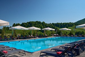 Открытый сезонный бассейн — Отель «Altai Palace Курорт Сибирская Монета», урочище Каим