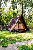 А-фрейм № 12 «Турмалин» Номера домов: 12, Парк-отель Алмазы, Семилукский
