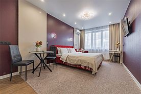 Апартамент "Гранат". Двуспальная кровать + допместо. Вид на парк. 27 кв.м., Апарт-отель "Любимый город - Нижний Новгород", Нижний Новгород