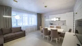 6-ти местный 3-х комн. апартаменты 1 с кухней и гостиной с видом на березовую рощу, Парк-отель Басовское, Селищи