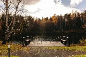 Вид на реку — Эко-отель «Harland», деревня Нижние Виданы