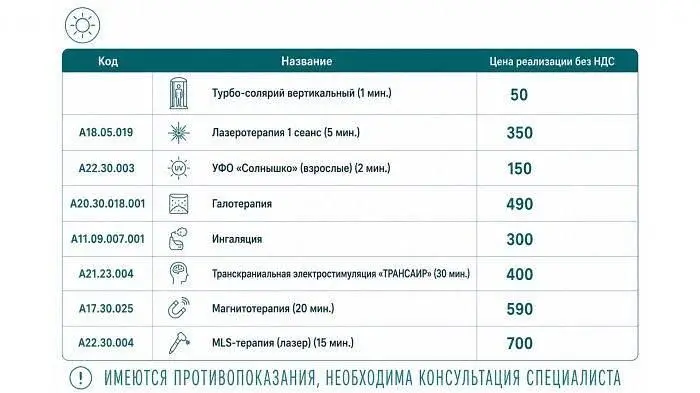 Физиотерапевтические процедуры — Санаторий «Курортный отель Беловодье», Белокуриха