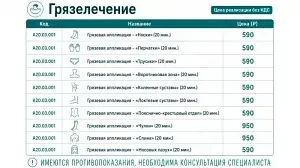 Грязевые аппликации — Санаторий «Курортный отель Беловодье», Белокуриха