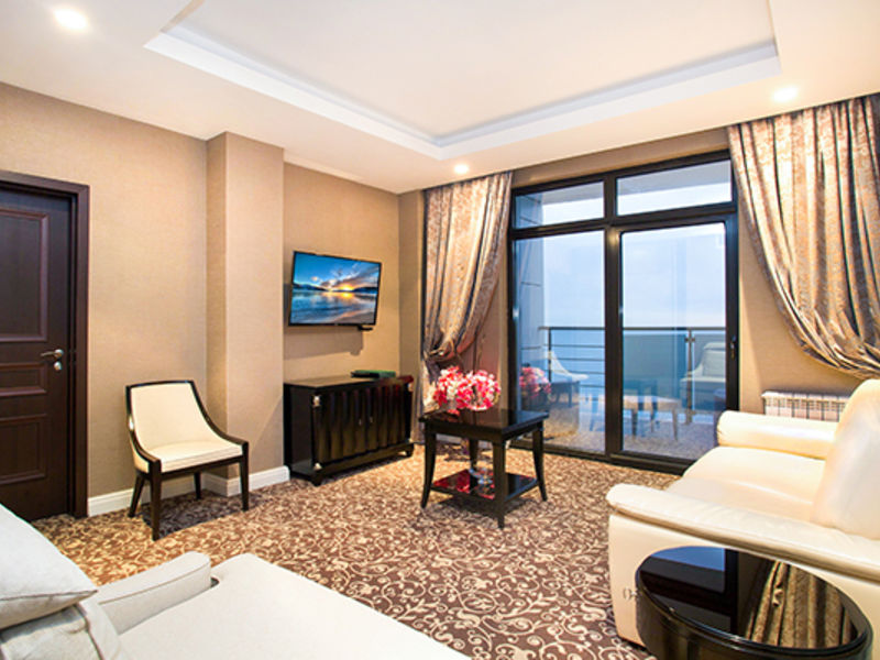 ОЛИМП Люкс двухкомнатный двухместный с балконом № 801, № 803_гостиная ракурс 2