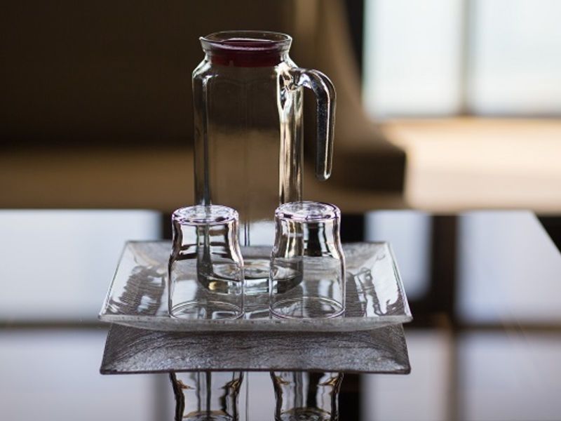 ОЛИМП Люкс трехкомнатный двухместный с балконом № 802 72 кв.м. Сюит_сервировка