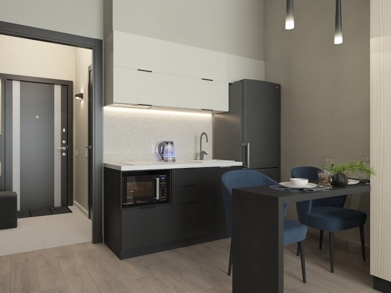 Апартаменты Студио 2-местный 1-комнатный (вид на город АкваDeluxe)