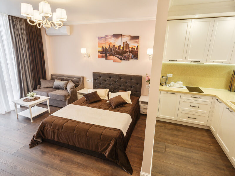 Апартаменты Студио 2-местный 1-комнтаный (1 линия вид на море АкваDeluxe)