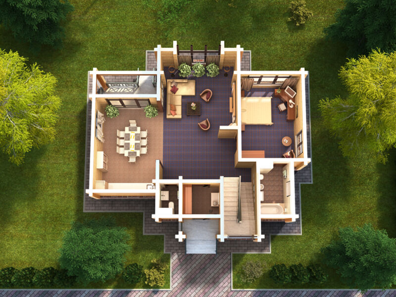 Вилла 6-местная 2-этажная