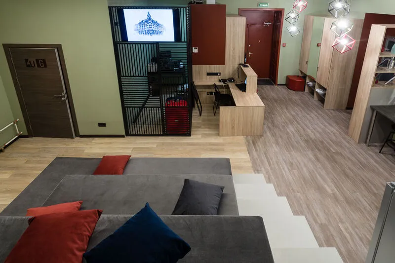 Ресепшен. Лаунж зона | 4U Capsule Hotel, Ленинградская область