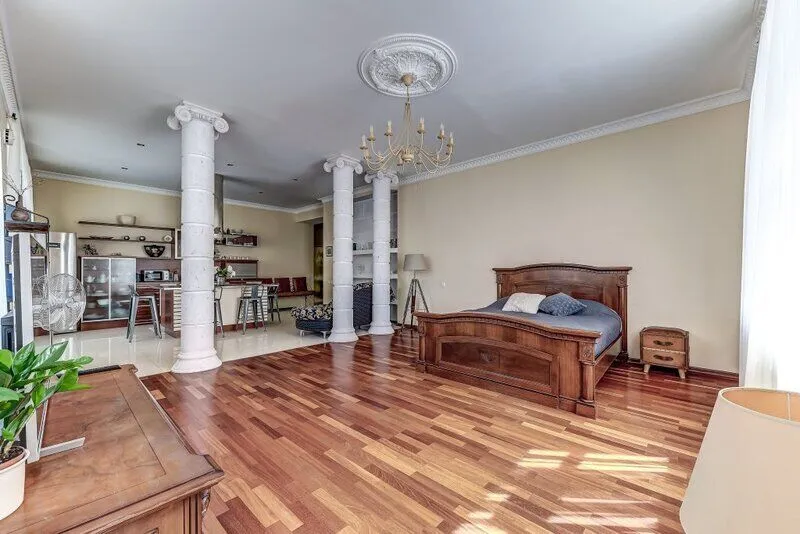 Апартаменты солнечная студия с круглым балконом, Ленинградская область: фото 5