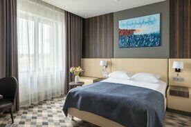 Двухместный люкс для маломобильных гостей двуспальная кровать, Отель Владимировский, Приозерский район